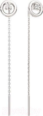 Серьги из серебра ZORKA 03D0125 (с бриллиантами)