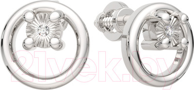 Серьги из серебра ZORKA 03D0033 (с бриллиантами)