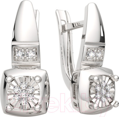 Серьги из серебра ZORKA 03D0040 (с бриллиантами)