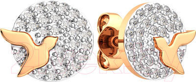 Серьги из розового золота ZORKA 3101657.9K.R (с фианитами)