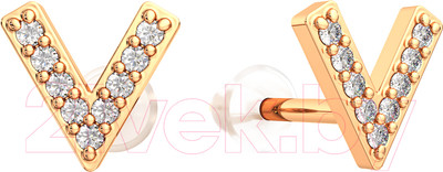 Серьги из розового золота ZORKA 310475S.9K.R (с фианитами)
