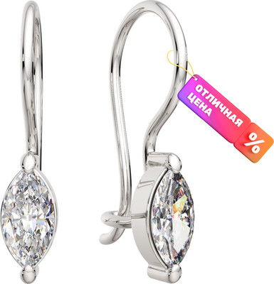 Серьги из серебра ZORKA 03101220 (с фианитами)