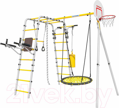 Игровой комплекс Romana Fitness / 103.20.05 (качели сетка, серый/желтый)