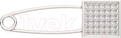 Брошь из серебра ZORKA 0940008 (с фианитами)