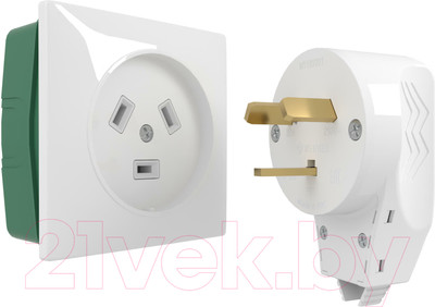 Розетка Werkel W1189201 с вилкой (белый)