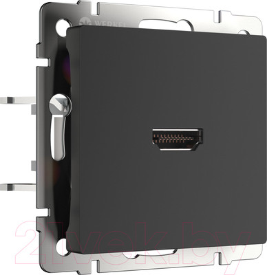 Розетка Werkel HDMI / W1186008 (черный матовый)