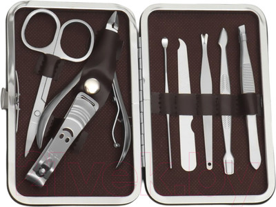 Набор для маникюра Queen Fair 1759092 (коричневый)