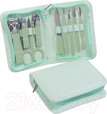 Набор для маникюра Queen Fair 9703794 (бирюзовый)