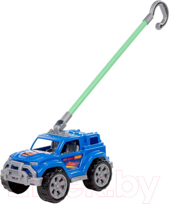 Игрушка-каталка Полесье Легионер с ручкой / 63912 (синий)