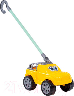 Игрушка-каталка Полесье Боби с ручкой / 75007 (желтый)