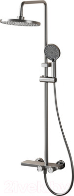 Душевая система со смесителем Ekko E2503-21 (темно-серый)