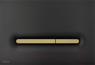 Кнопка для инсталляции Alcadrain M1878-7 (черный матовый/золото матовый)