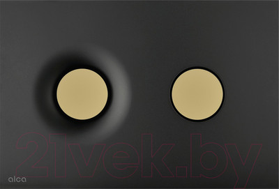 Кнопка для инсталляции Alcadrain M1978-7 (черный матовый/золото матовое)