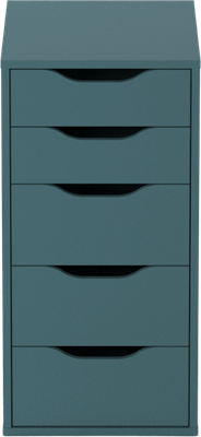 Комод Mio Tesoro Ингар 5 (серый/бирюзовый)