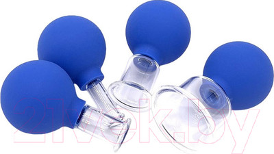 Набор банок для массажа Dayhelp стеклянные для тела и лица (4шт)