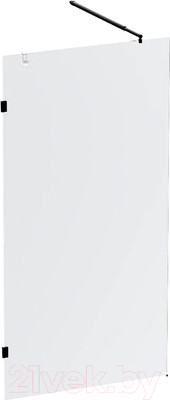Душевая стенка AM.PM X-Joy 100x195 / W94WI-100-F1-BTE (черный/прозрачное стекло)