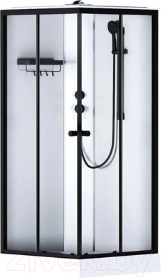 Душевая кабина AM.PM X-Joy 90x90 / W94C-403-090BT (черный матовый/прозрачное стекло)