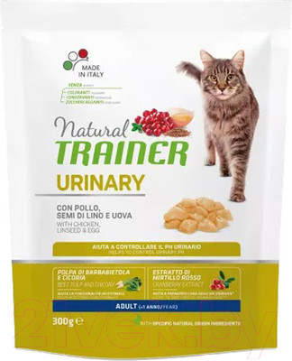 Сухой корм для кошек Trainer Natural Urinary при мочекаменной болезни с курицей (300г)