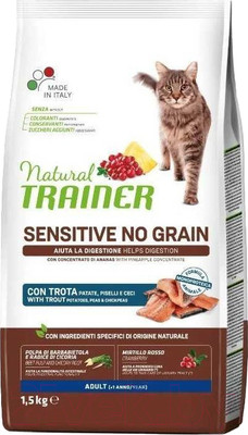 Сухой корм для кошек Trainer Natural No Grain Sensitive с форелью (1.5кг)
