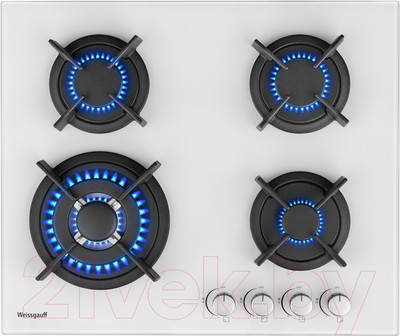 Газовая варочная панель Weissgauff HGG 640 WG Nano Glass