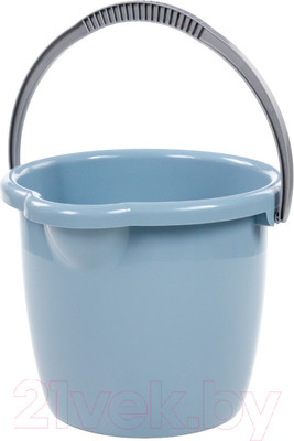 Ведро Полесье №10 / 04816 (12л, серый/синий)