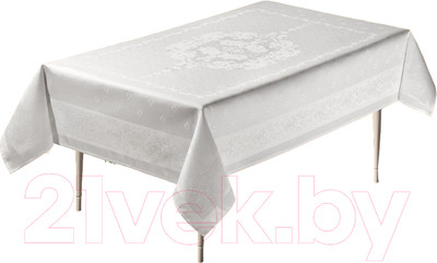 Скатерть DO&CO Perla 160x220 / 10664 (белый)