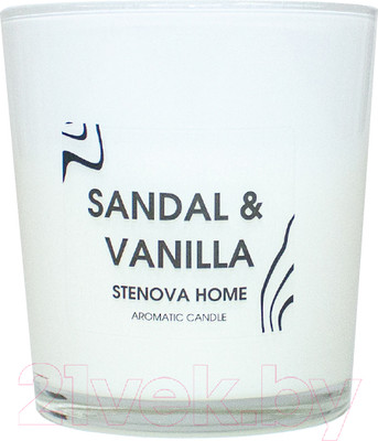 Свеча Stenova Home Sandal&Vanila ароматическая / 812106