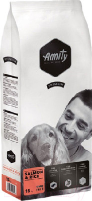 Сухой корм для собак Amity Premium с лососем и рисом (15кг)