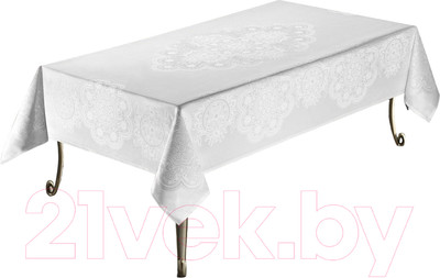 Скатерть DO&CO Hatmi 160x220 / 11663 (белый)
