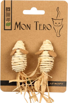Набор игрушек для кошек Mon Tero Eco Мышь с кошачьей мятой / 51483 (2шт, бежевый)
