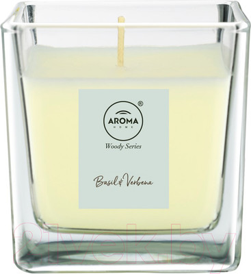 Свеча Aroma Home Woody Series Cande Basil & Verbena (155г)