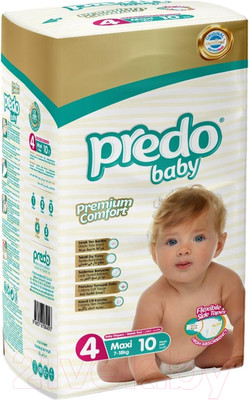Подгузники детские Predo Baby №4 7-18 кг (10шт)