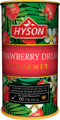 Чай листовой Hyson Клубничная мечта черный (100г)