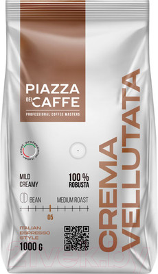 Кофе в зернах Piazza del Caffe Crema Vellutata (1кг)