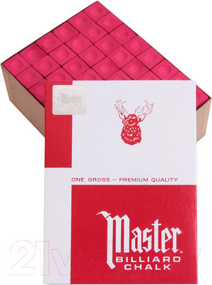 Мел для бильярда Tweeten Master 4359 (144шт, красный)