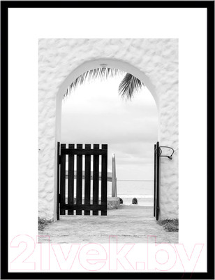 Постер Мирам ЧБ. Арка к пляжу / 230403302 (30x40)
