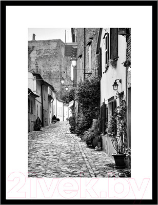 Картина Мирам ЧБ. Старая улица / 230403303 (30x40)