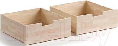 Ящик под кровать Домаклево Пони 80x160 (натуральный)