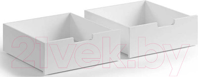 Ящик под кровать Домаклево Пони 80x160 (белый)