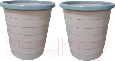 Корзина для бумаг No Brand D2112 9л (2шт, розовый)