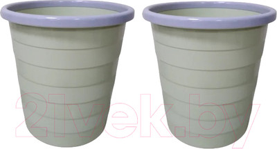 Корзина для бумаг No Brand D2112 9л (2шт, зеленый)