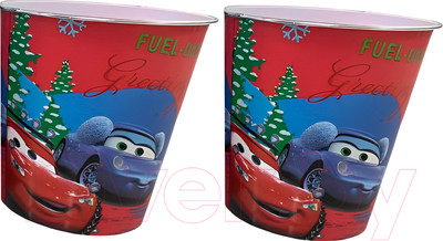 Корзина для бумаг No Brand 10117 7л (2шт, машинки)