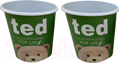 Корзина для бумаг No Brand 1531 9л (2шт, зеленый)