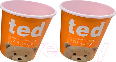 Корзина для бумаг No Brand 1531 9л (2шт, оранжевый)