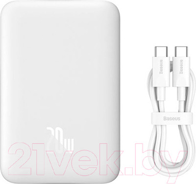 Портативное зарядное устройство Baseus Magnetic Mini Air 10000mAh / P10059001223-00/PPCXM10A (белый)