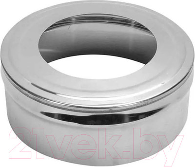 Заглушка дымохода Гефест Сталь С отверстием 150х220 AISI 430/0.5мм (В)