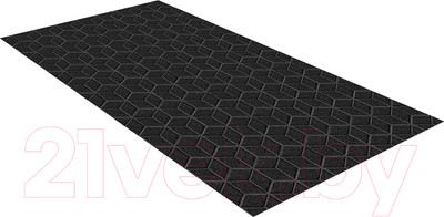 Коврик грязезащитный Shahintex Практик Соты антискользящий 80x120 / 846825 (черный гранит 03)