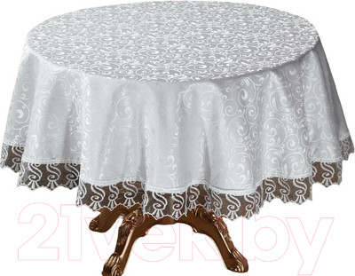 Скатерть DO&CO c гипюром 160 / 8526 (белый)