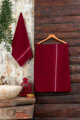 Набор текстиля для бани Juanna 9228 (бордовый)