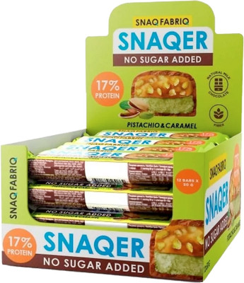 Набор протеиновых батончиков Snaq Fabriq Snaqer Фисташка и карамель (30x50г)